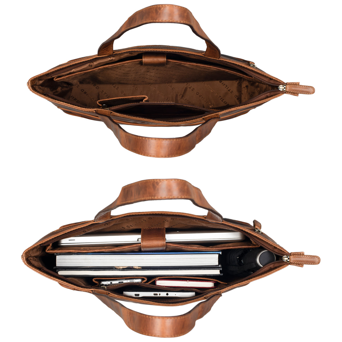 Freizeit Handtasche Damen Leder braun
