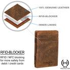 money bag leather men RFID