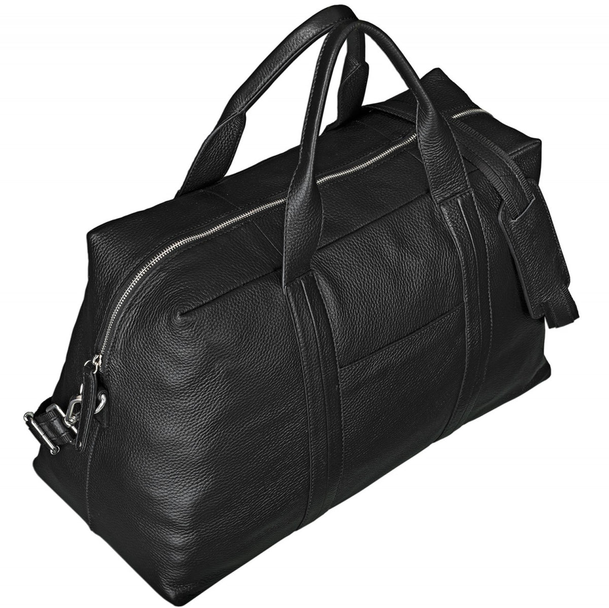 Schwarze Reisetasche Rindsleder