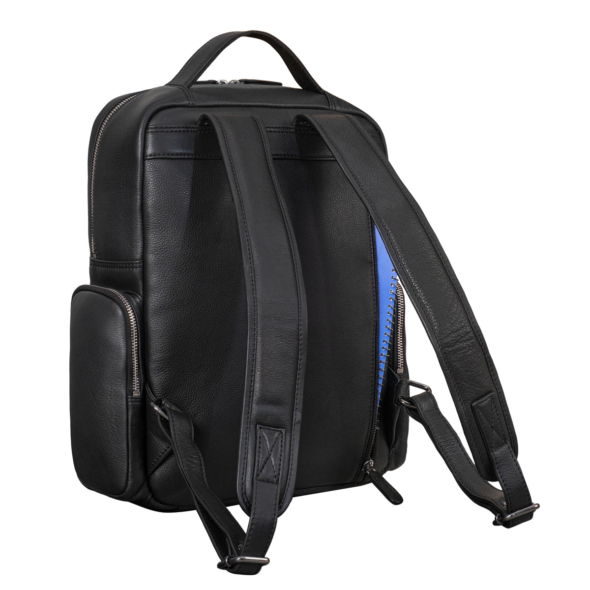 Echtleder Rucksack schwarz 