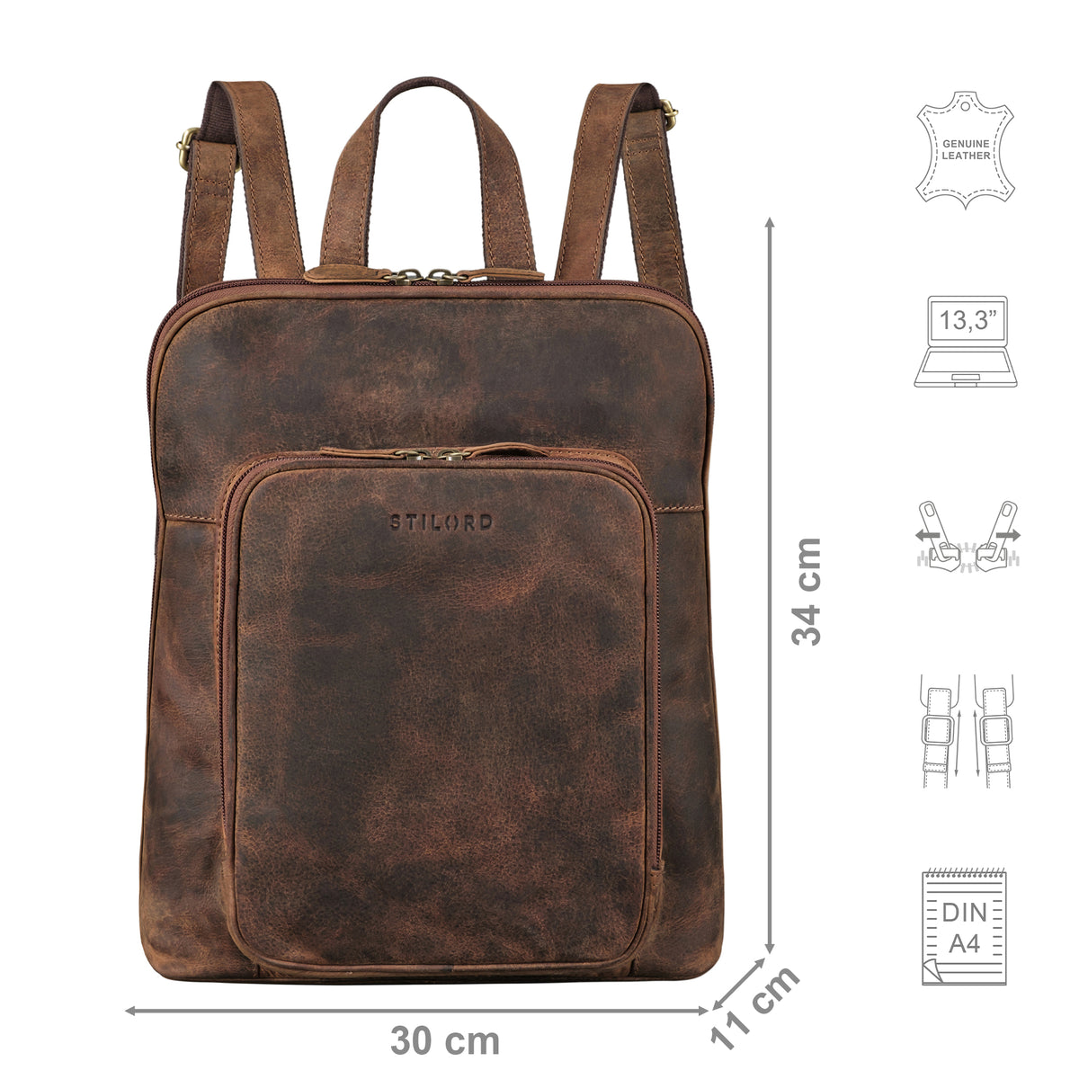 Rucksack Damen Leder