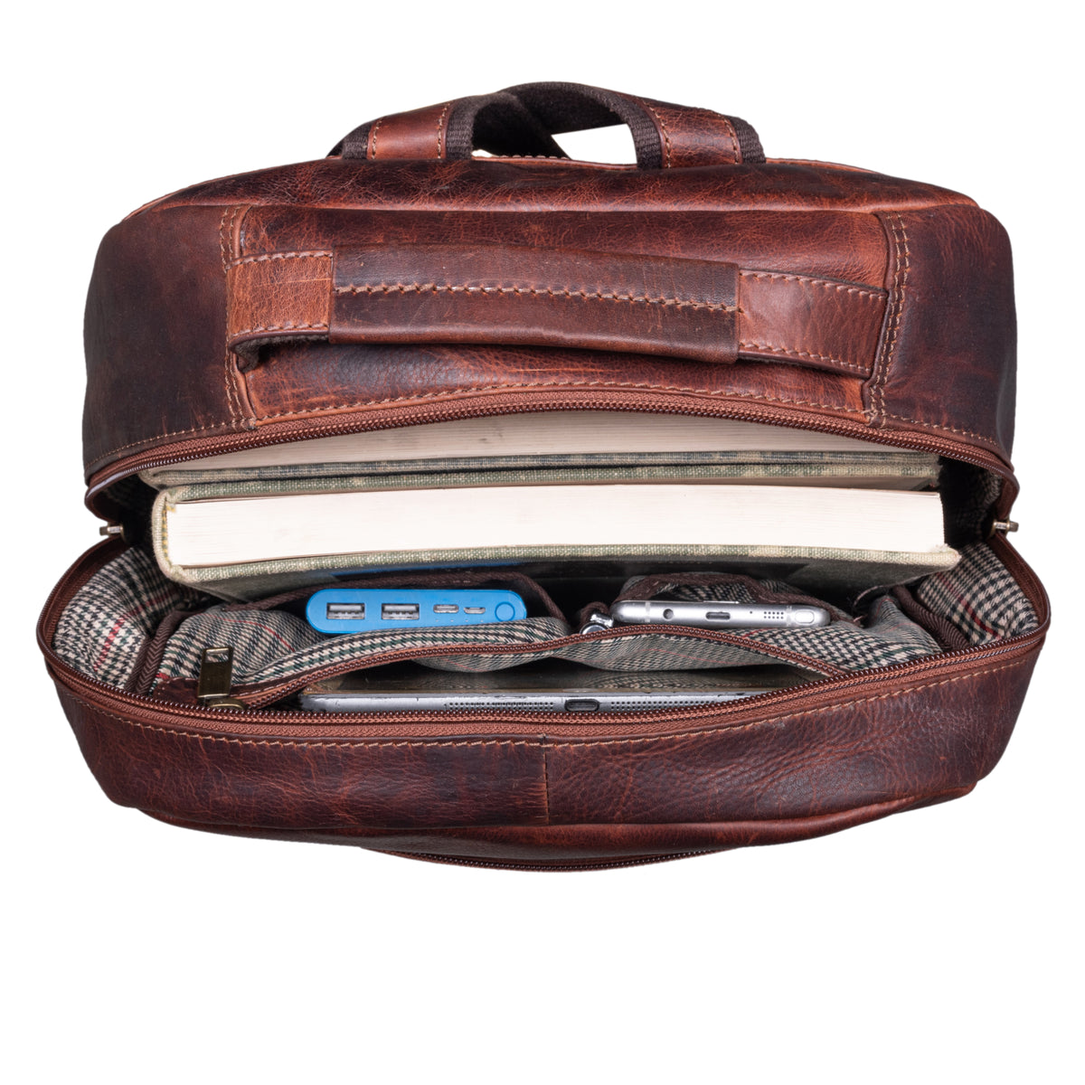 Moderner Arbeitsrucksack Echtleder