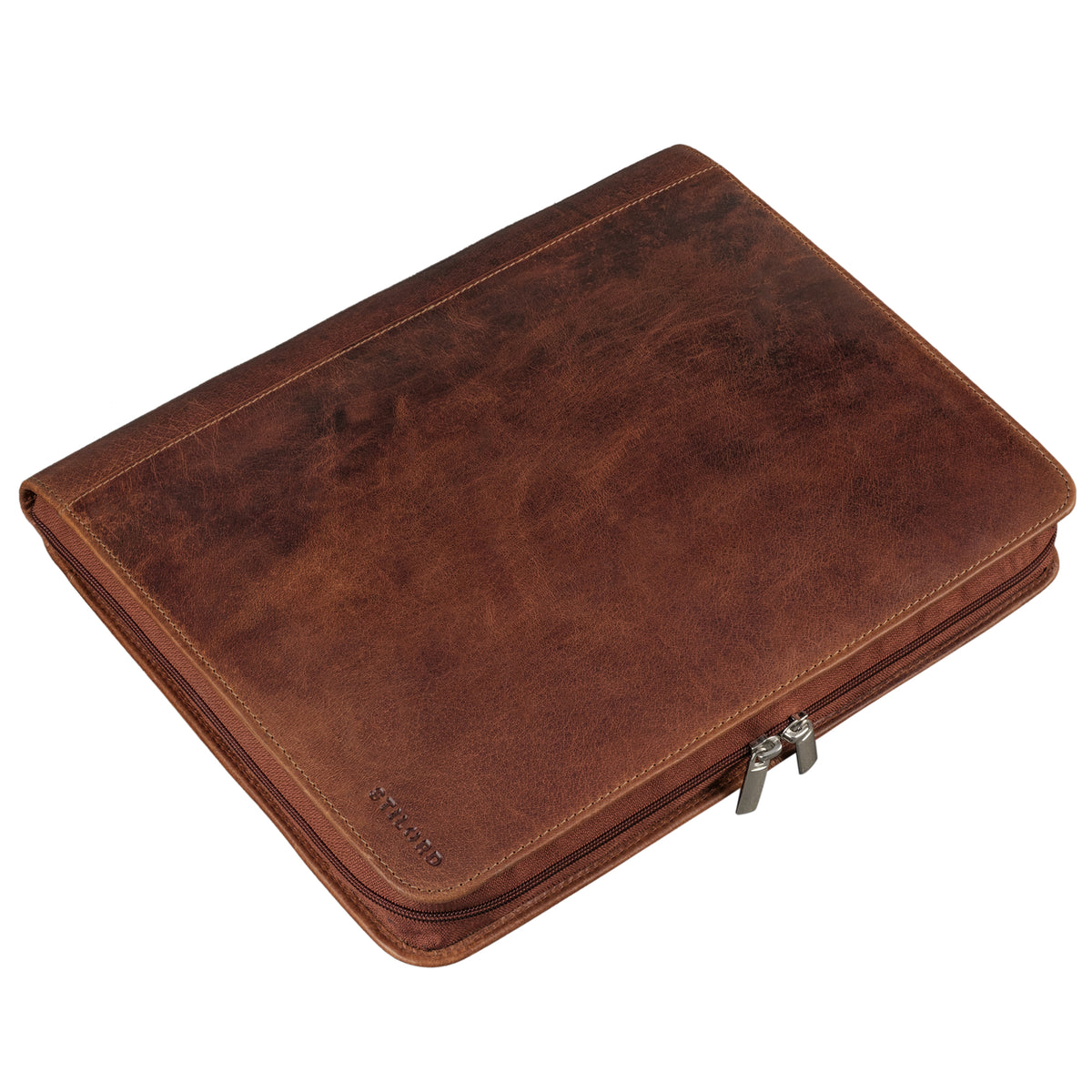 Leder Schreibmappe cognac