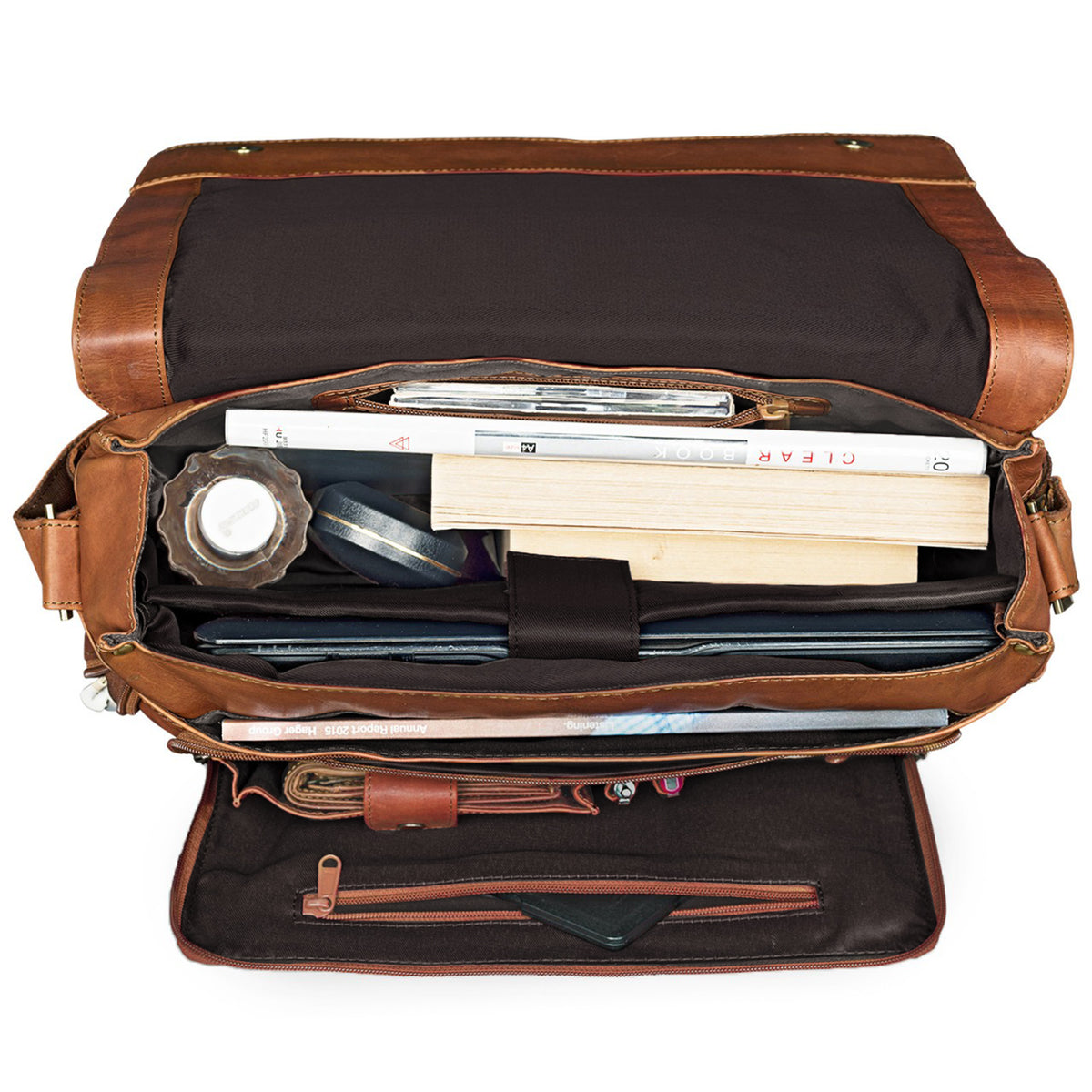Schultertasche Herren Damen Leder