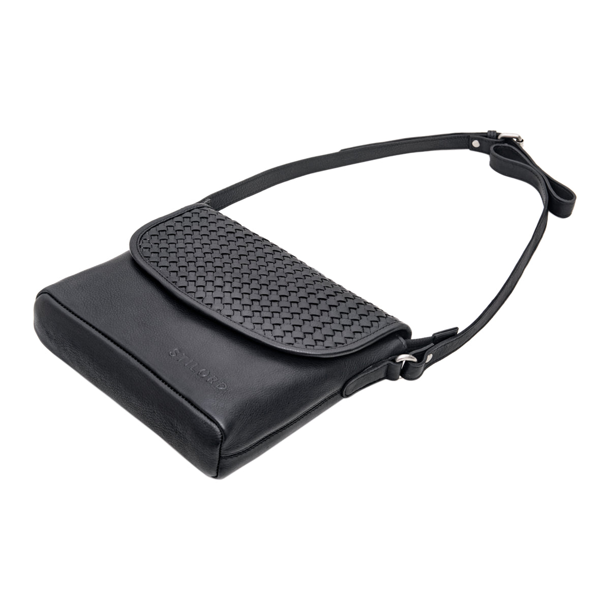 Festivaltasche Echtleder schwarz