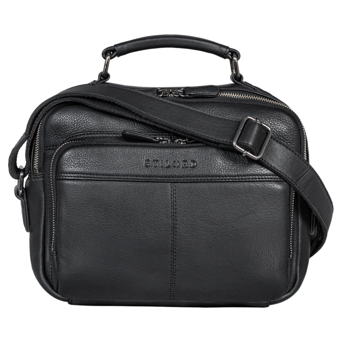Schwarze Kamera Tasche für Männer Leder