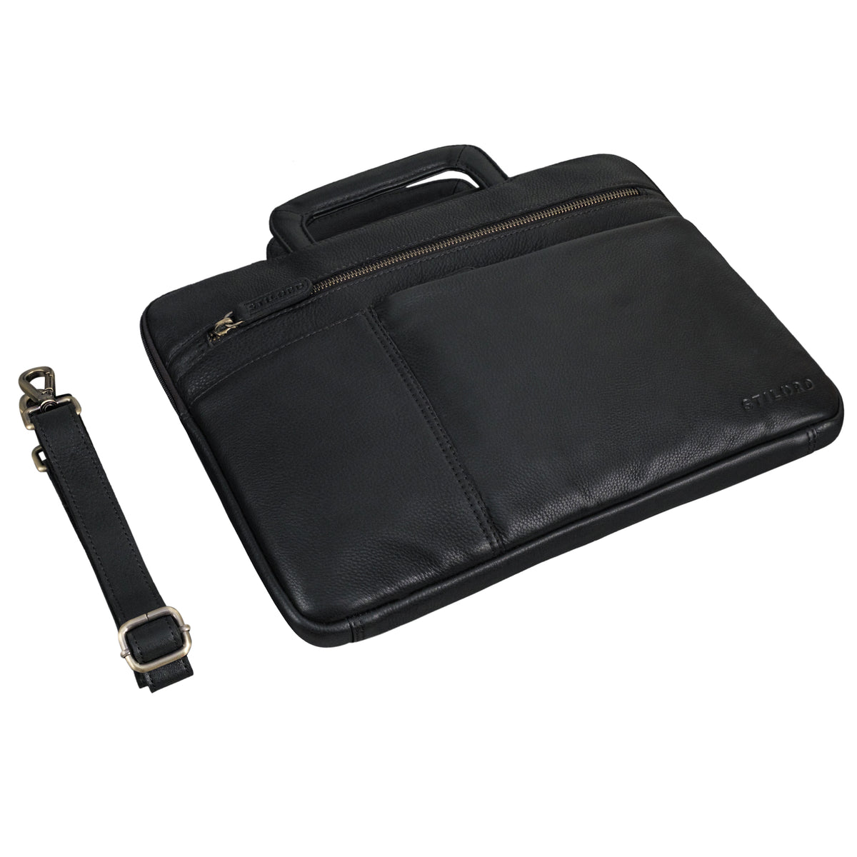 schwarze Herren Laptoptasche Leder