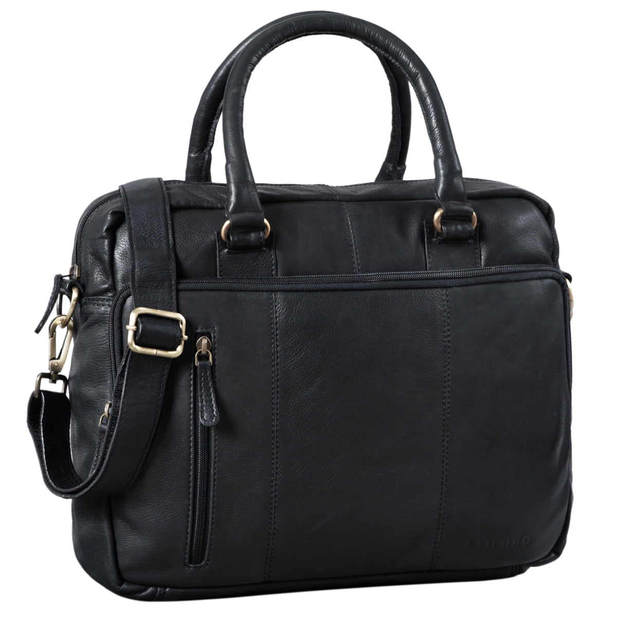 Ledertasche zum Umhängen schwarz