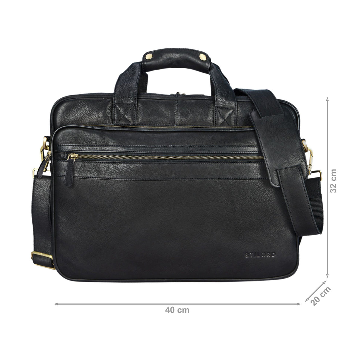 Erweiterbare Laptoptasche Leder 