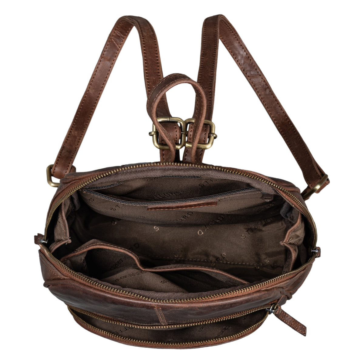 Brauner Leder Rucksack Klein