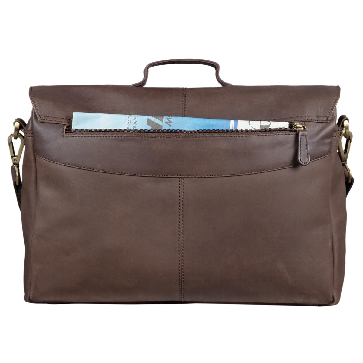 Businesstasche Vintage echtes Leder dunkelbraun