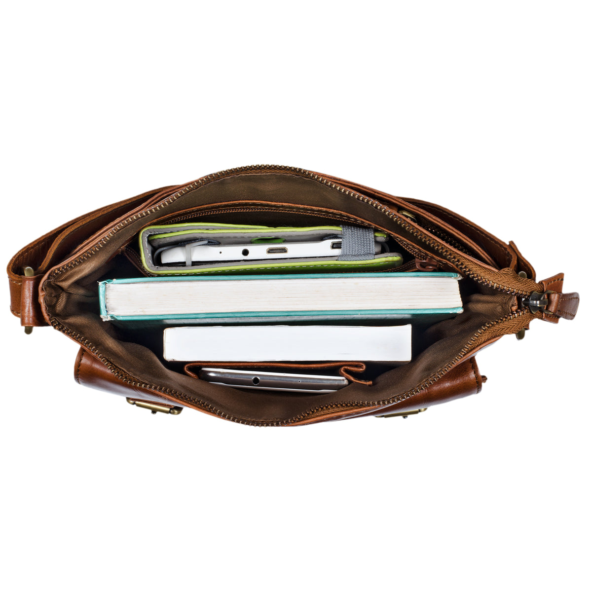 Ledertasche Umhängetasche 10.1 Zoll