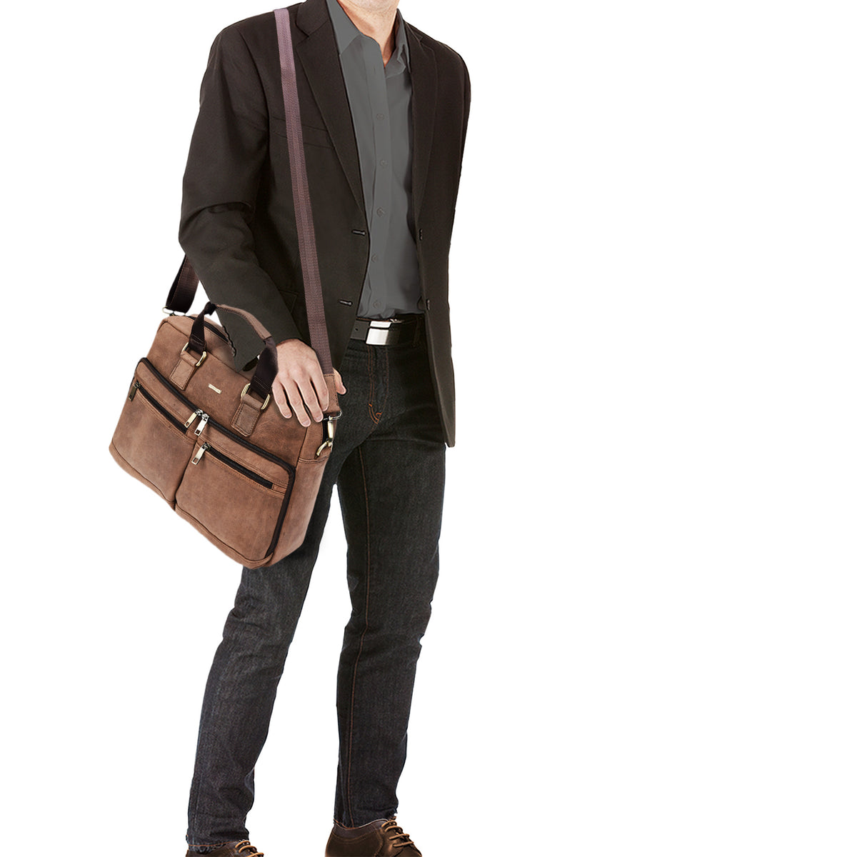 Leder Officetasche braun