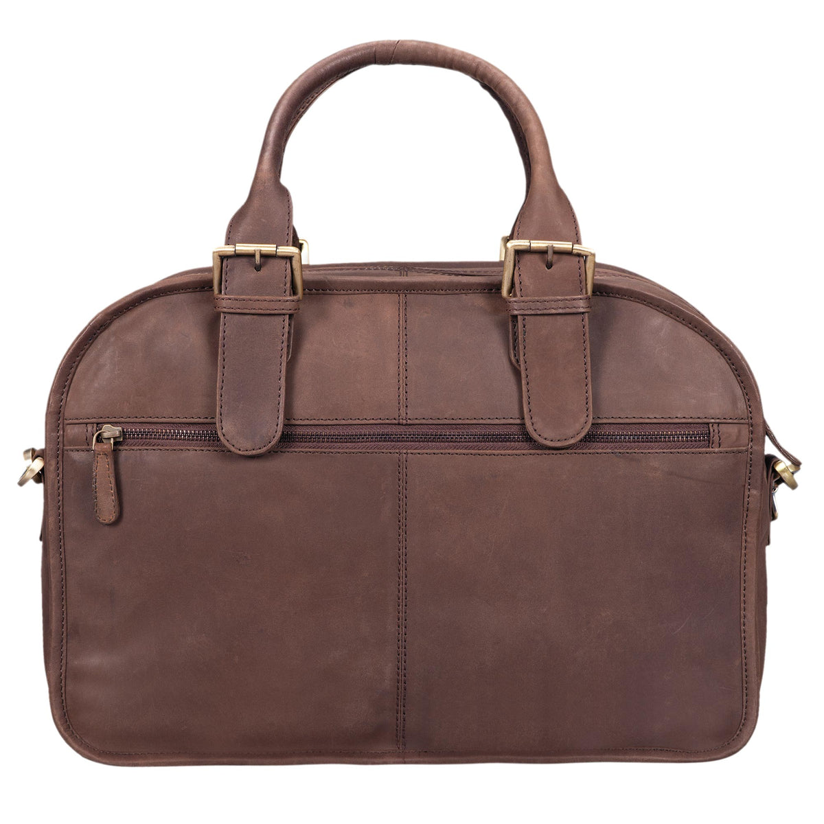 klassische Tasche aus Leder braun