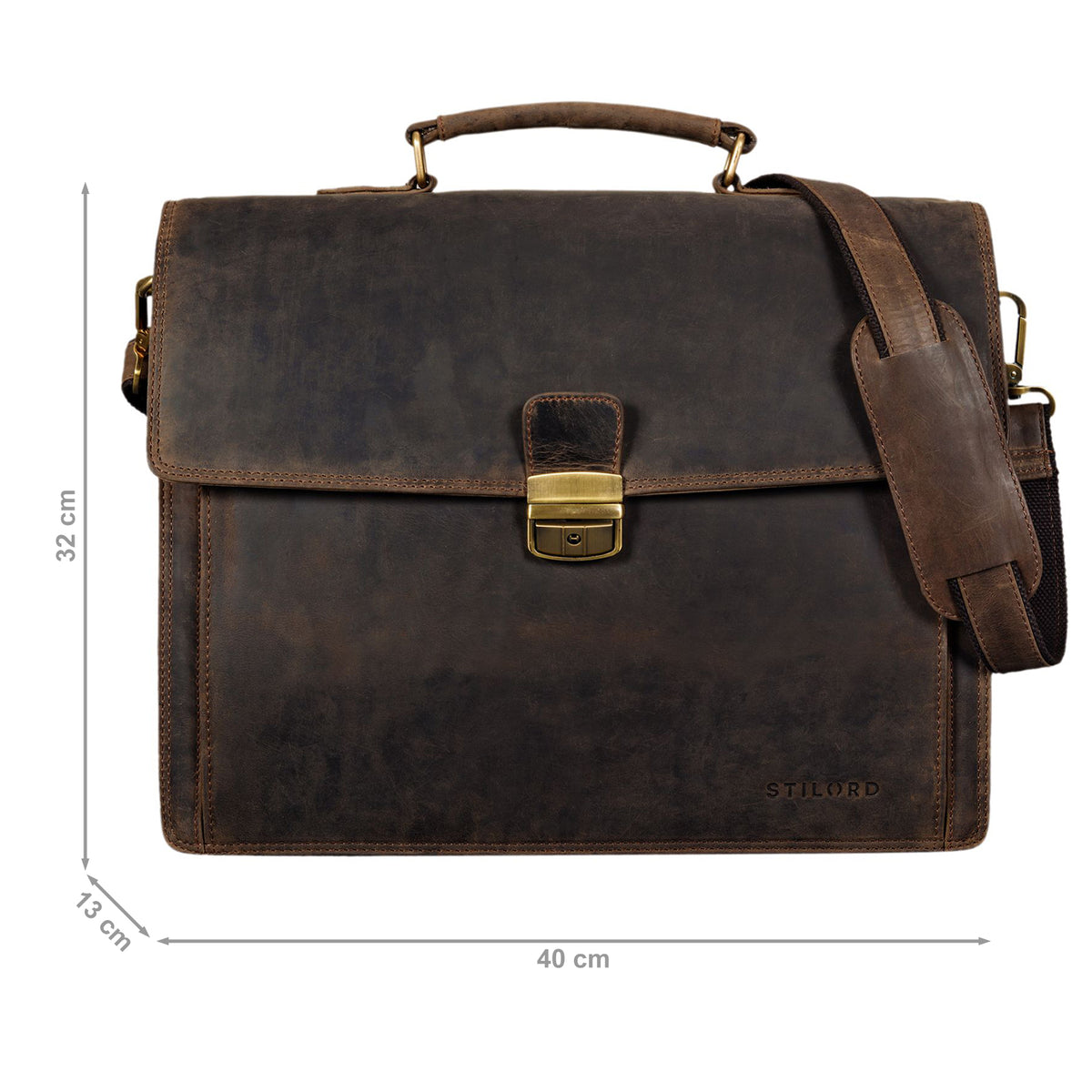 Leder Bürotasche Vintage braun