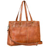 "Andrea" Large Women's Leather Shopper Bag with 15.6-16 Inch Laptop Compartment