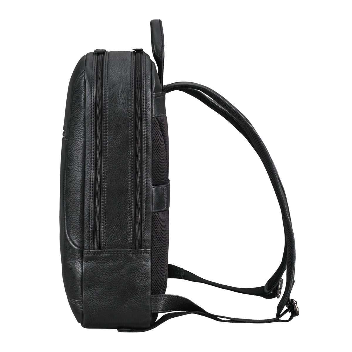 schwarzer Vintage Leder Rucksack für Herren und Damen