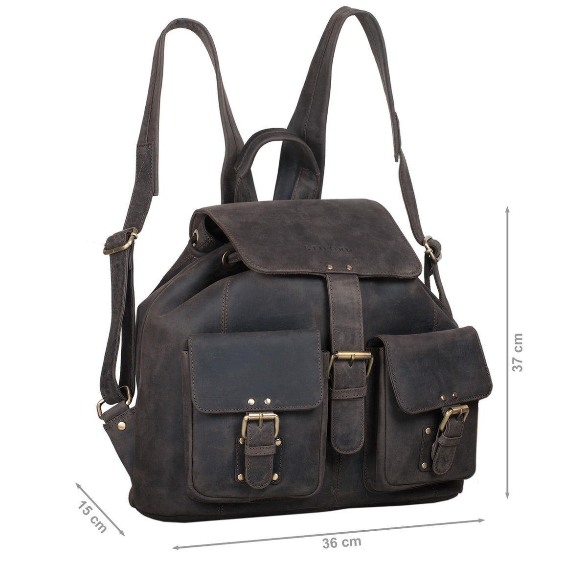 Damen Leder Rucksack braun