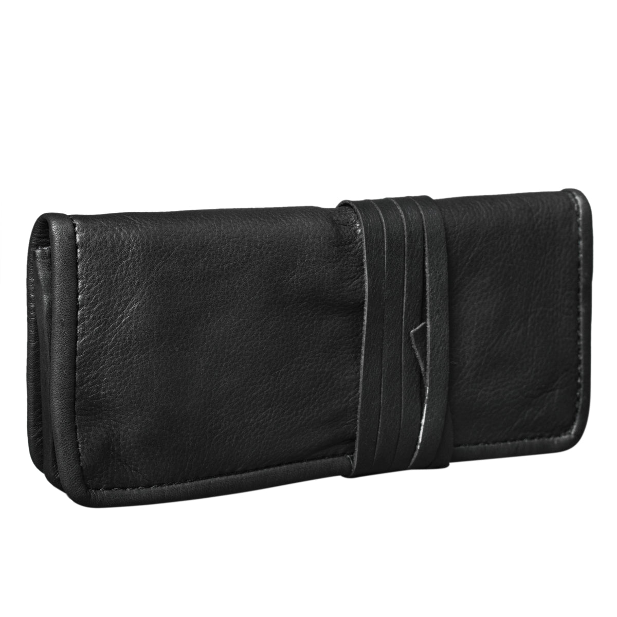Etui für Schule Leder schwarz