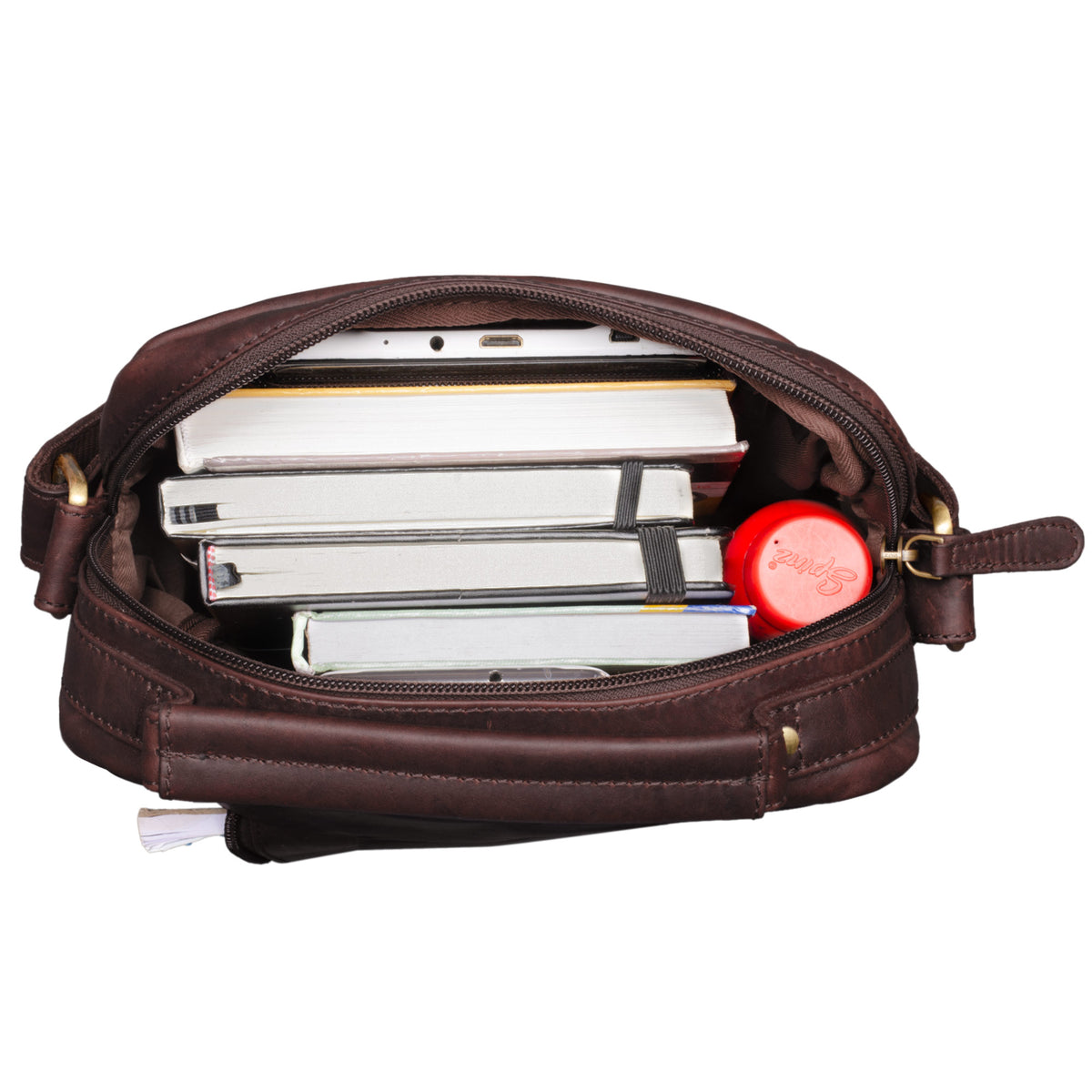 Ledertasche klein braun