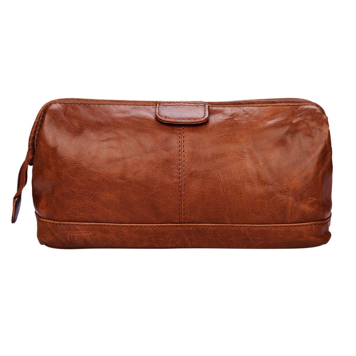 Leder Waschtasche Vintage braun