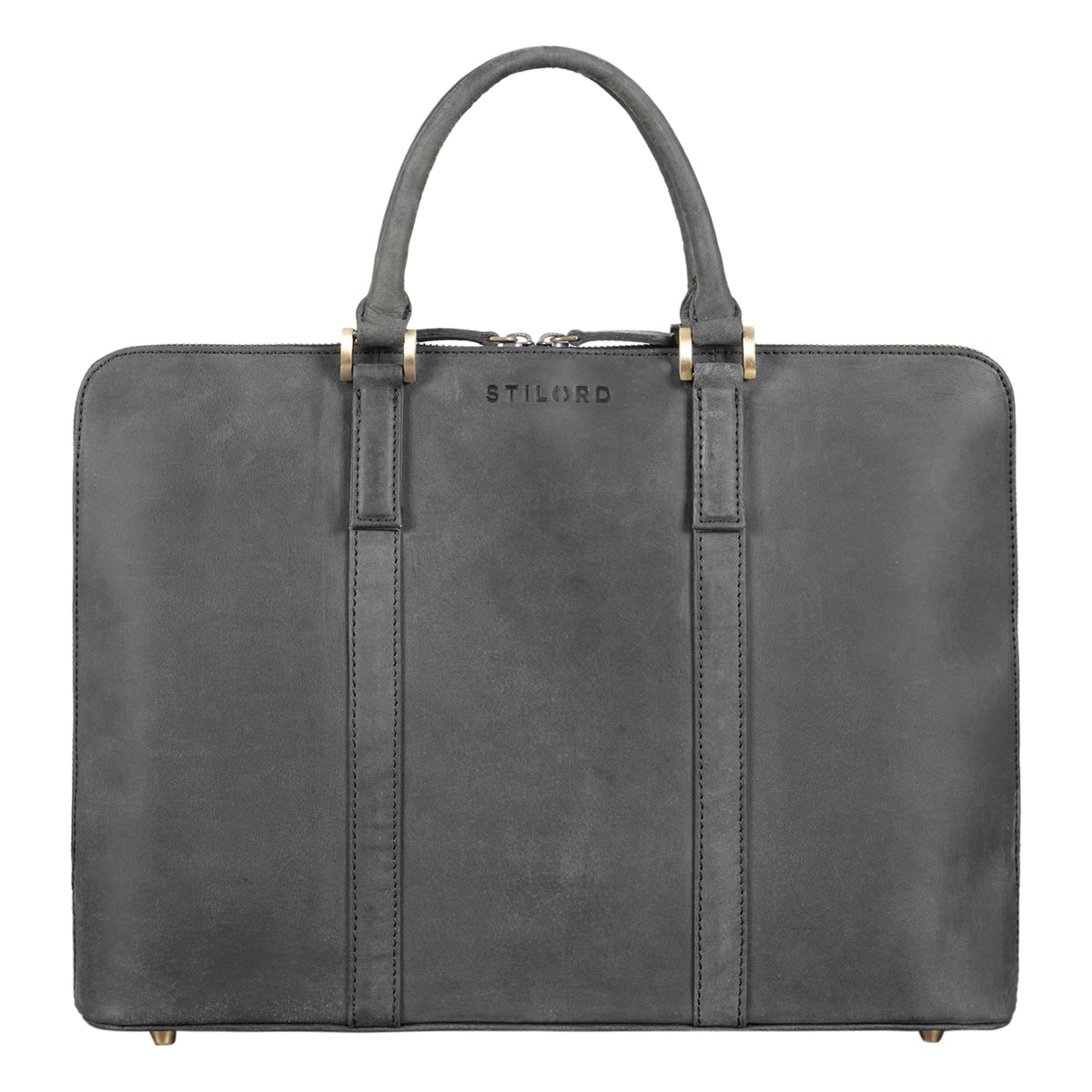 leder business taschen grau damen