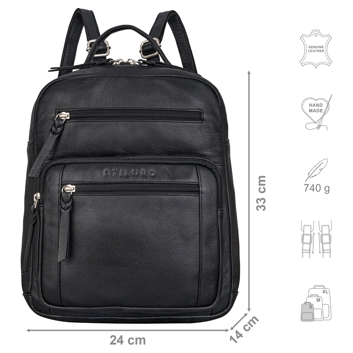 Eleganter Rucksack Schwarz