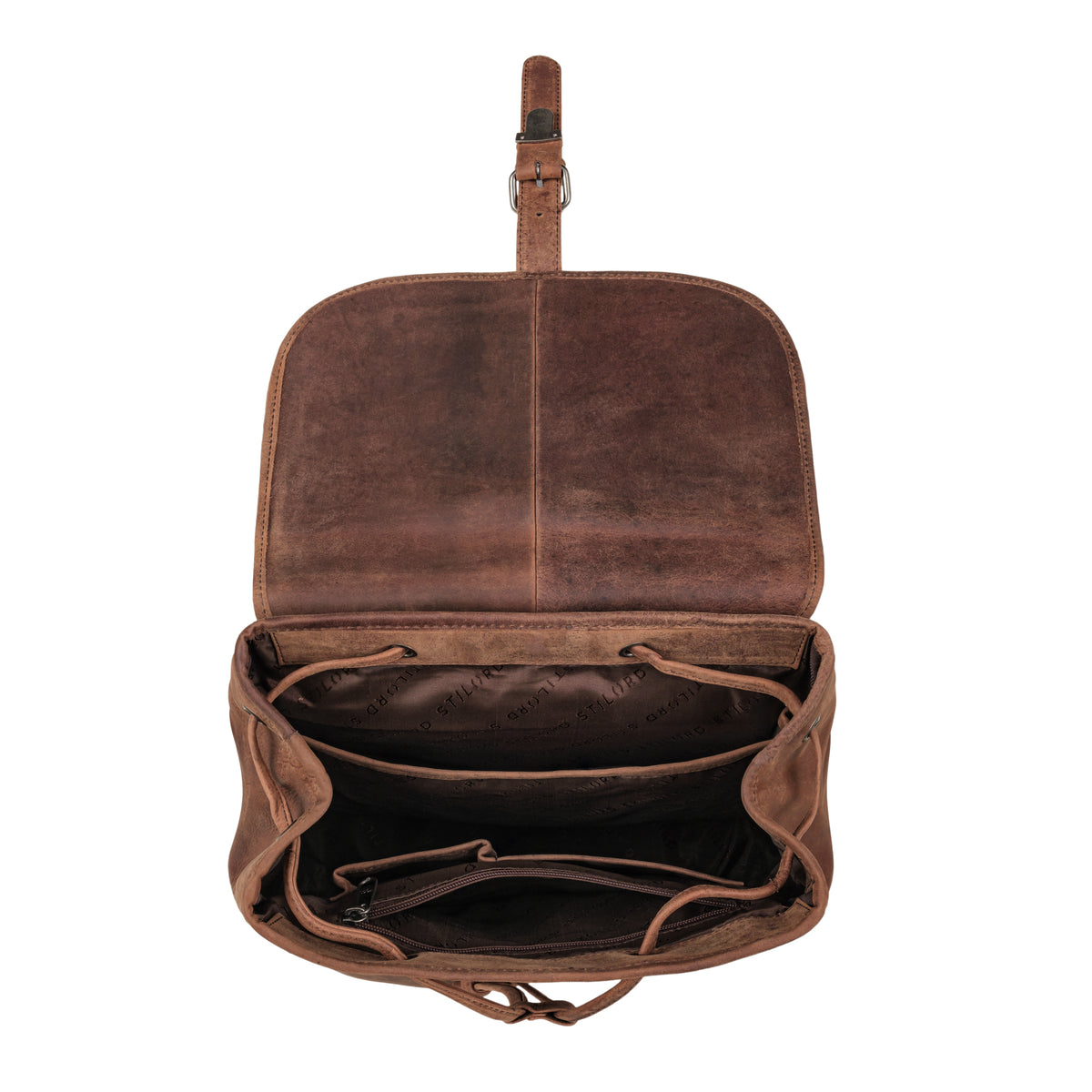 Rucksack groß Damen Leder braun