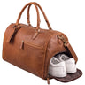 "Jermaine" Leather Weekend Bag Men - Holdall with Shoe Compartment