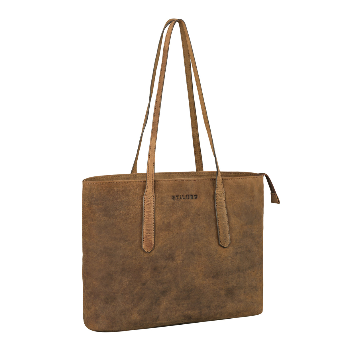klassische Leder Shopper Handtasche