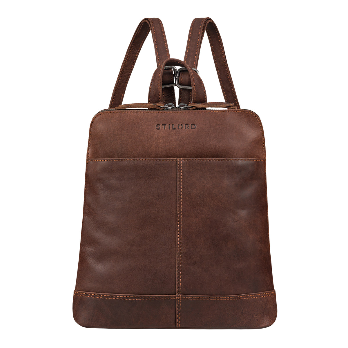 Kleiner Leder Rucksack Damen Cognac Braun