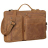 "Torsten" Men's Leather Laptop Bag Sleeve 15.6-17 Inch with Strap