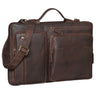 "Torsten" Men's Leather Laptop Bag Sleeve 15.6-17 Inch with Strap