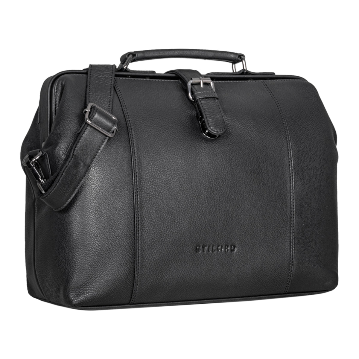 Antike Ledertasche schwarz Leder