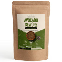 Ceylon Avocado Gewürz aus Sri Lanka im MrCOLOMBO Papierbeutel auf weißem Hintergrund - 100 g