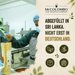 Chili Pulver geröstet aus Sri Lanka abgefüllt in Sri Lanka, nicht erst in Deutschland