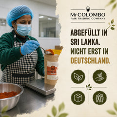 Chili Pulver ungeröstet aus Sri Lanka abgefüllt in Sri Lanka, nicht erst in Deutschland