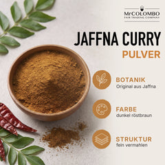 Sri Lanka Curry Pulver Jaffna aus Sri Lanka - Botanik, Farbe und Struktur