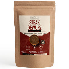 Ceylon Steak Gewürz aus Sri Lanka im MrCOLOMBO Papierbeutel auf weißem Hintergrund - 100 g