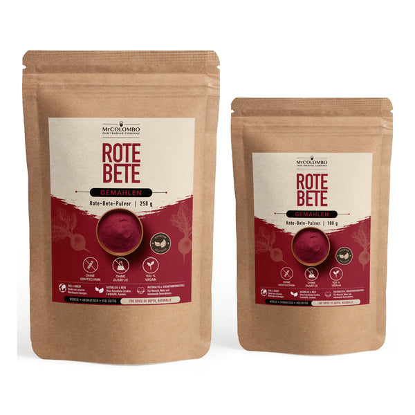 Rote Beete Pulver – Verpackung Original-Produkt von MrCOLOMBO