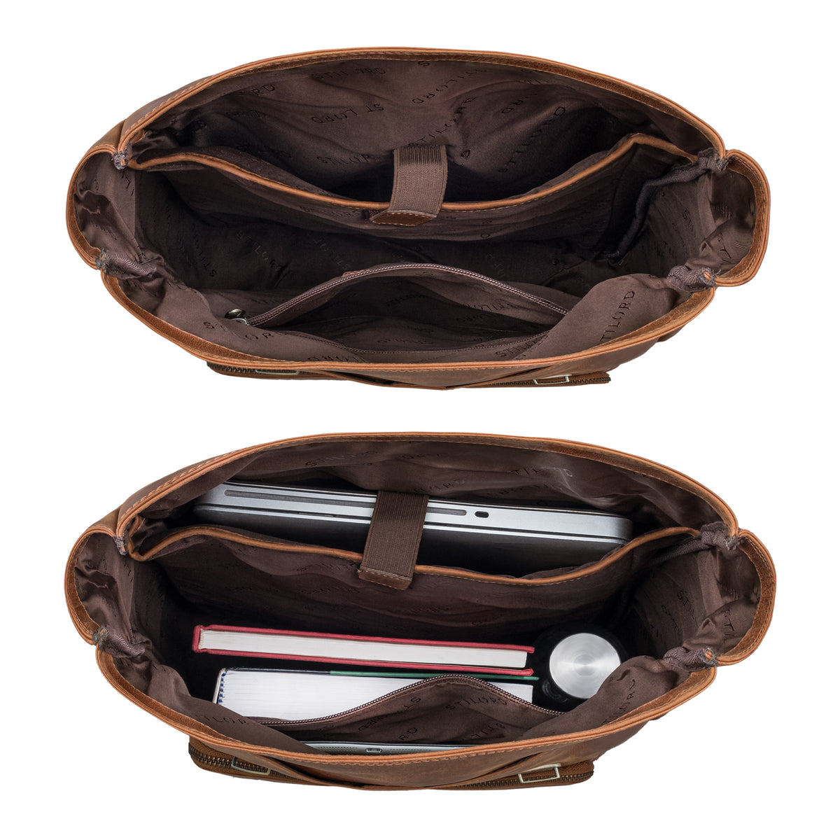 damen rucksack leder braun rolltop