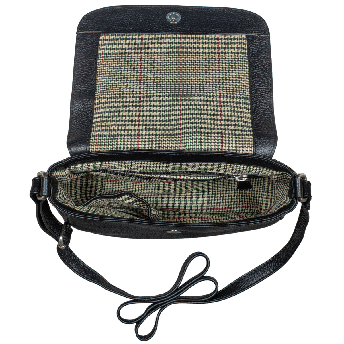 runde Handtasche Leder