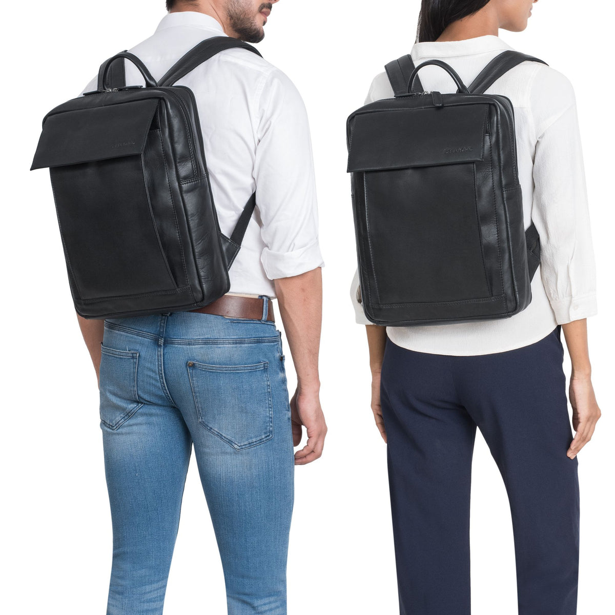 echt leder rucksäcke schicke damen schwarz