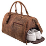 "Jermaine" Leather Weekend Bag Men - Holdall with Shoe Compartment