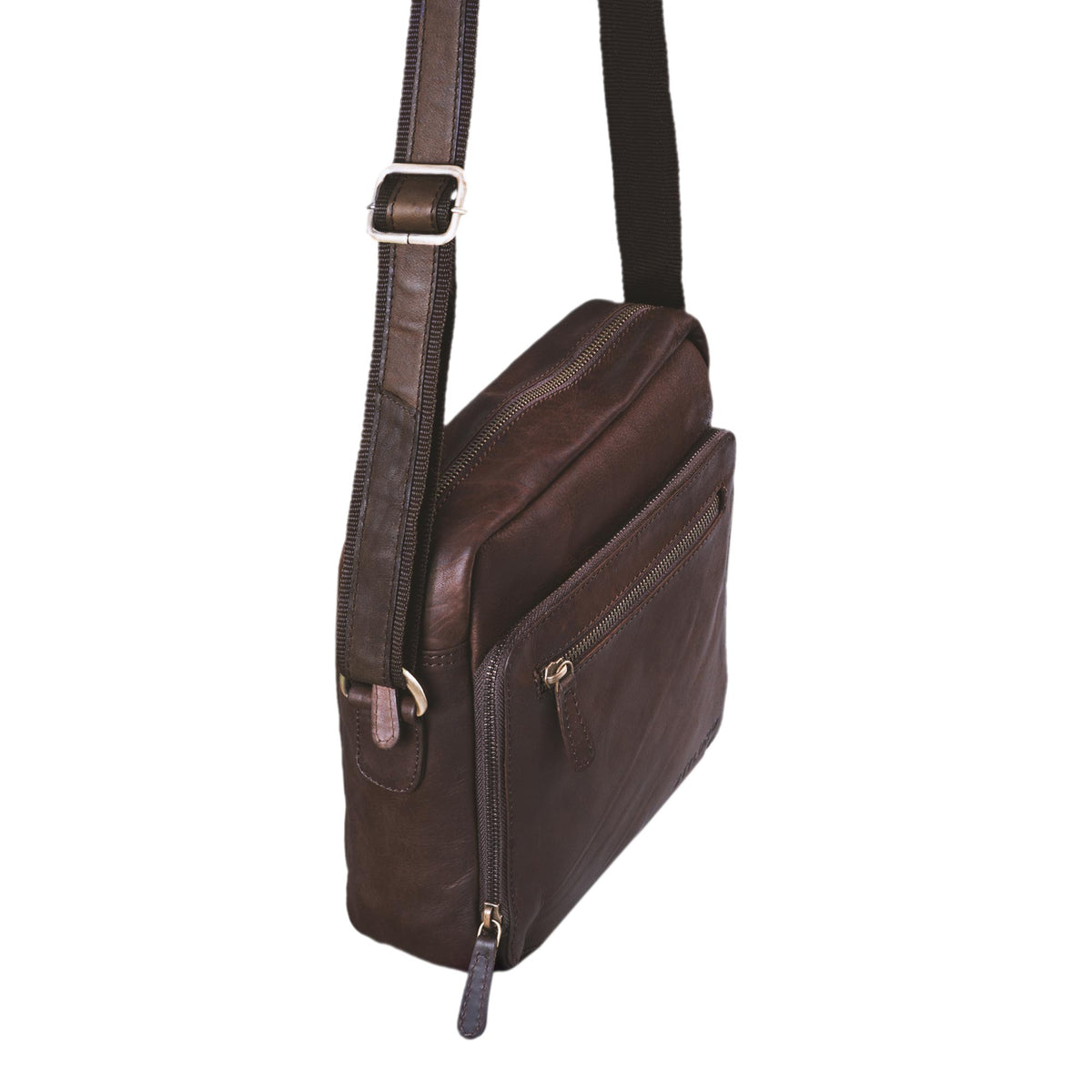 Umhängetasche herren klein leder braun