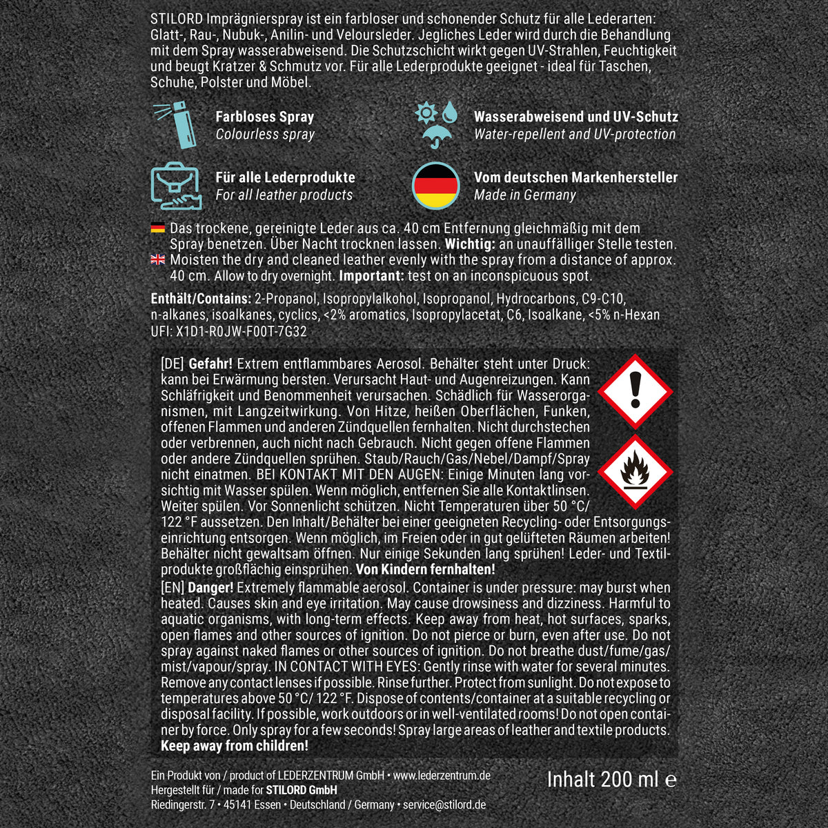 STILORD Pflege-Set für Echtleder